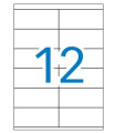 Caja de 100 hojas de etiquetas A4  ( 12 por hoja - 105x48 mm tamaÃ±o etiqueta )