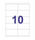 Caja de 100 hojas de etiquetas A4  ( 10 por hoja - 105x57 mm tamaño etiqueta )
