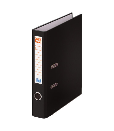 ARCHIVADOR PALANCA MATTIO PLASTIFICADO NEGRO FOLIO 50MM