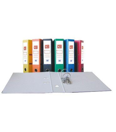 ARCHIVADOR PALANCA MATTIO PLASTIFICADO ROJO FOLIO 50MM