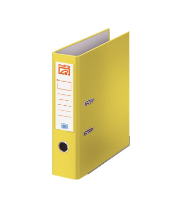 ARCHIVADOR PALANCA MATTIO PLASTIFICADO AMARILLO A4 70MM