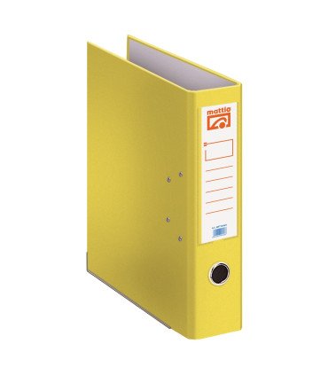 ARCHIVADOR PALANCA MATTIO PLASTIFICADO AMARILLO FOLIO 70MM