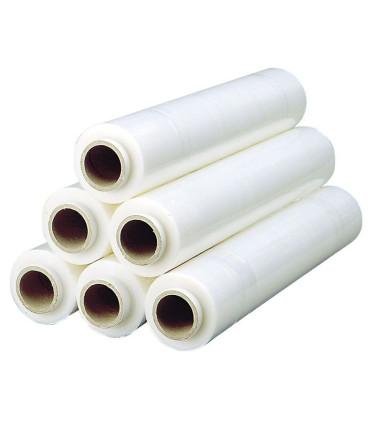 Mattio - Film estirable manual para embalar de 23 micras,Transparente  , para palets , mudanzas, protección. 6 uds