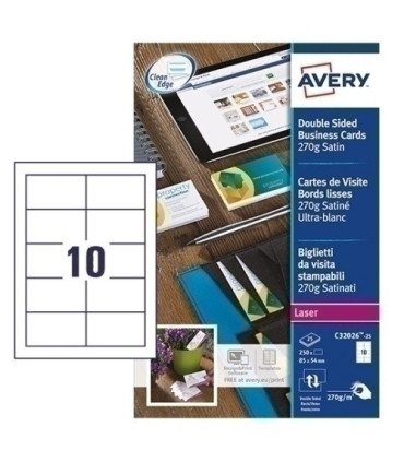 TARJETAS AVERY IMPRESORA C32026-25