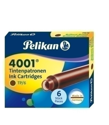 TINTA ESTILOG.PELIKAN 6 CART.TP/6 MARRON