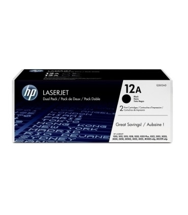 TONER HP Q2612AD Nº12A NEGRO PACK 2 UD.