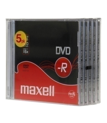 DVD-R MAXELL 4,7GB 16x JEWEL CASE P/5