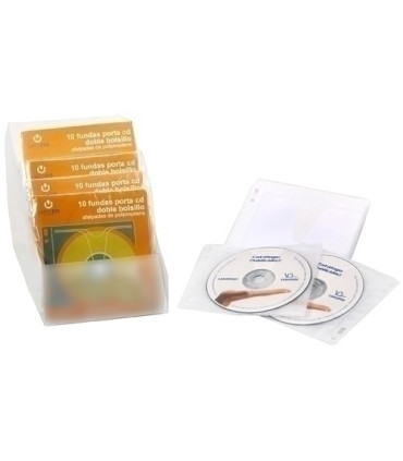 PORTA-CD DOBLE PP ACOLCHADO BLIS DE 10