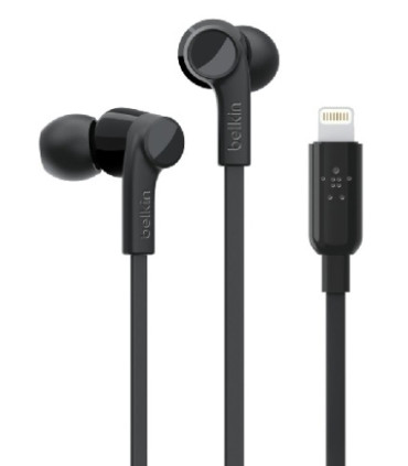 AURICULARES BELKIN BOTON LIGHTNING NEGRO