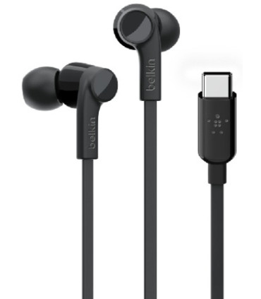 AURICULARES BELKIN BOTON USB-C NEGRO