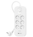 ENCHUFE PROTECTOR BELKIN 6 SAL.(REGLETA)