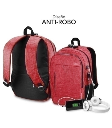 MOCHILA SUBBLIM URBAN LOCK 16  ROJO