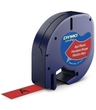 CINTA ROT.DYMO LETRATAG PLAST.NG.s/ROJO