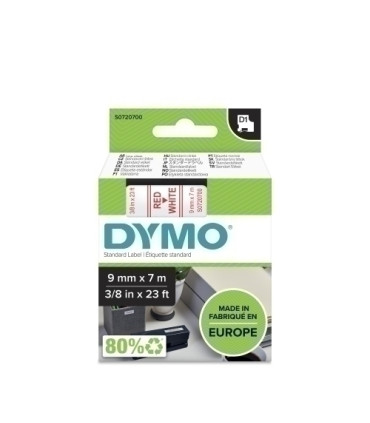 CINTA ROT.DYMO LM D1 7m  9 ROJO s/BLANCO