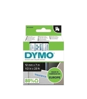 CINTA ROT.DYMO LM D1 7m 12 AZUL s/BLANCO