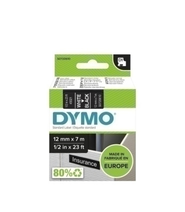 CINTA ROT.DYMO LM D1 7m 12 BLANC.s/NEGRO