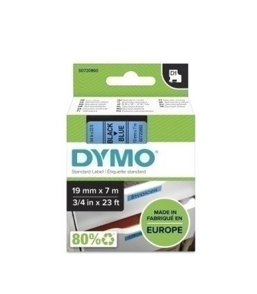 CINTA ROT.DYMO LM D1 7m 19 NEGR.s/AZUL