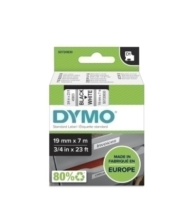 CINTA ROT.DYMO LM D1 7m 19 NEGR.s/BLANC