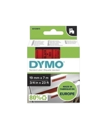 CINTA ROT.DYMO LM D1 7m 19 NEGR.s/ROJO