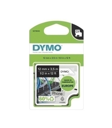 CINTA ROT.DYMO LM D1 NYLON 12 NG.s/BL