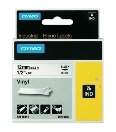 CINTA ROT.DYMO RHINO VINILO 12 BLANCO