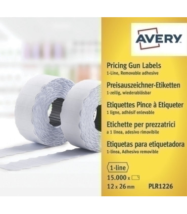 ETIQ.PRECIOS AVERY REM.26x12 BLANCO