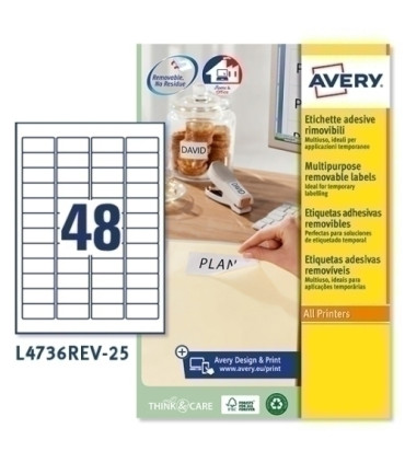 ETIQ.IMP.AVERY L4736REV 25h A4 45,7x21,2