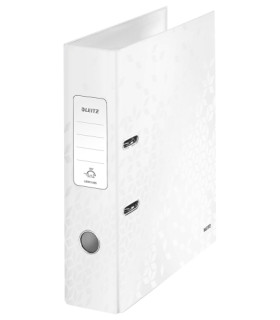 ARCHIVADOR LEITZ WOW A4 180º 80mm BLANCO