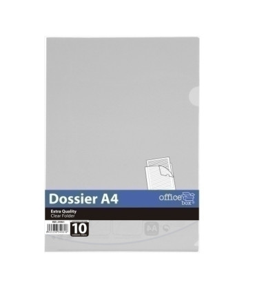 DOSS.UÑERO OFFICE BOX A4 CRISTAL P/10