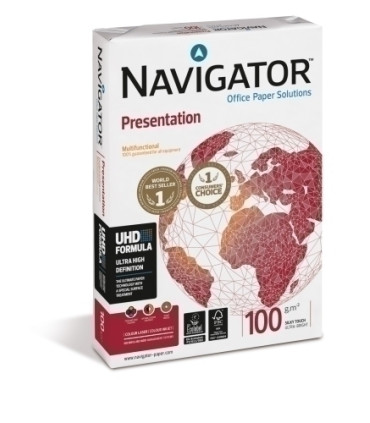 PAPEL A4 NAVIGATOR 100g 500h PRESENTAT.