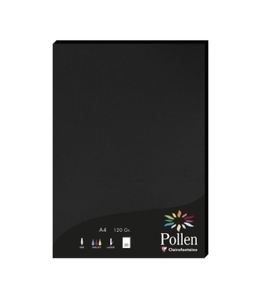 PAPEL CLAIREFONTAINE POLLEN A4 50h NEGRO