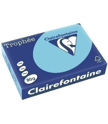 PAPEL COLOR A4 TROPHEE 80g 500h AZUL CIE