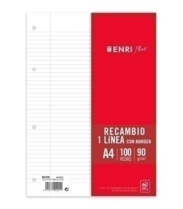 RECAMBIO ENRI PLUS A4 100h 4 TAL. HZTL.