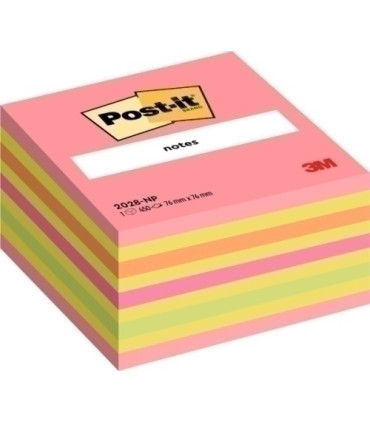 TACO NOTAS POST-IT CUBO 450 H.ROSA NEON