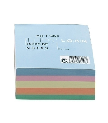 TACO NOTAS ENCOLADO COLORES 10X10