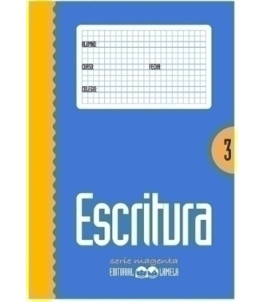 CUADERNO LAMELA ESCRITURA Magenta  3