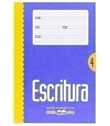 CUADERNO LAMELA ESCRITURA Magenta  4