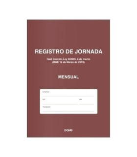 LIBRO REGISTRO JORNADA DOHE A4 NAT. 6h