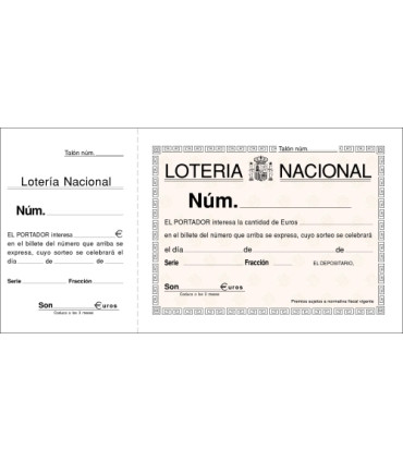 TALONARIO LOTERIA DOS TINTAS LOAN