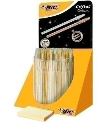 BOLIG.BIC CRISTAL ORO y PLATA EXPOSIT.40