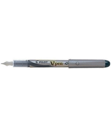 PLUMA PILOT V-PEN SILVER tinta NEGRA