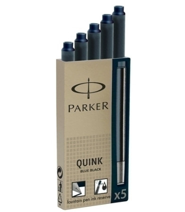 TINTA ESTILOG.PARKER 5 CART.AZUL NEGRO