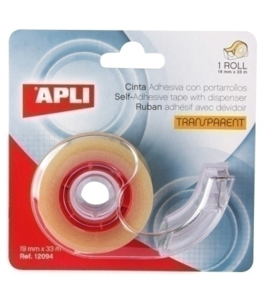 CINTA ADHESIVA APLI TRANSP. 33x19 c/MINI