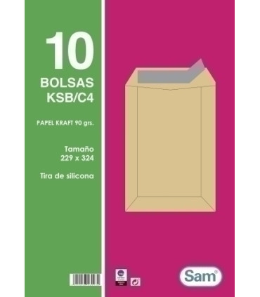 BOLSA SAM 229x324 KRAFT 90g PAQ.10