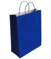 BOLSA PAPEL KRAFT BLANCO 18x24 AZUL P/50