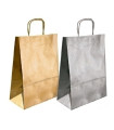 BOLSA PAPEL KRAFT LISO 24x32 ORO P/50