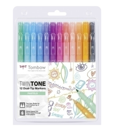 ROTULADOR TOMBOW TWINTONE PASTEL E.12