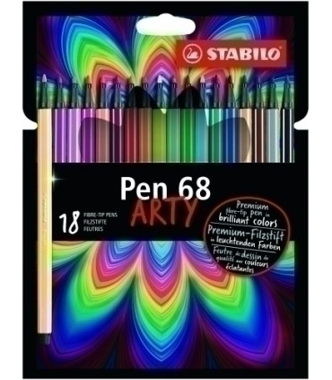 ROTUL.STABILO PEN 68 ARTY LINE BRUSH C18