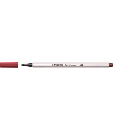 ROTUL.STABILO PEN 68  BRUSH ROJO OSC.