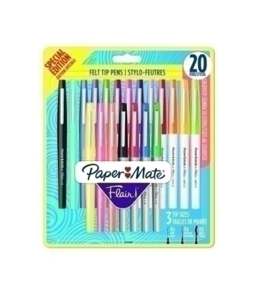 ROTUL.PAPER MATE FLAIR PACK GRANDE B/20